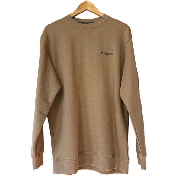 Columbia Mens Hart Mountain II Crewneck Fleece Sweatshirt Delta Brown Large - Picture 3 of 13